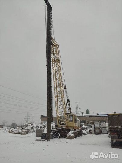 Сваебоная установка, кран мкг-25бр, копер