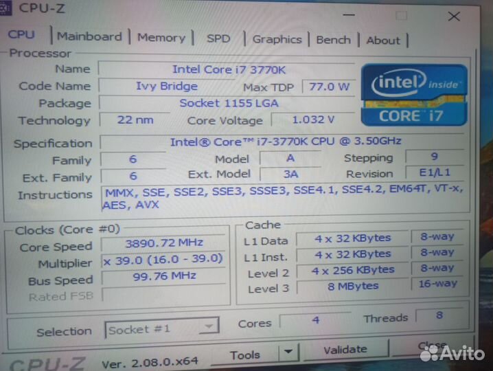 Игровой пк на Intel Core i7-3770K и gtx1060 6gb