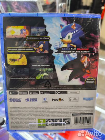 PS5 Sonic Shadow Generations новый диск русские су