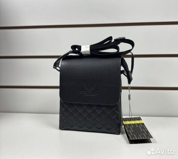Giorgio armani сумка мужская черная