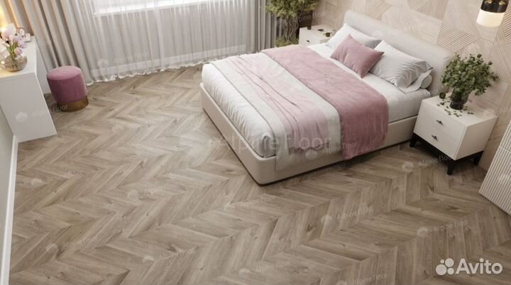 Spc ламинат Alpine floor LVT Дуб Натуральный Отбел