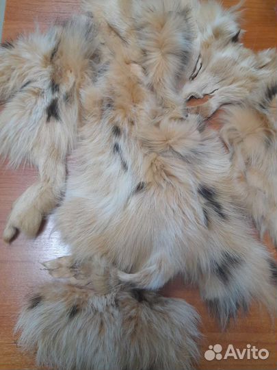 Обрезки меха песца под рысь