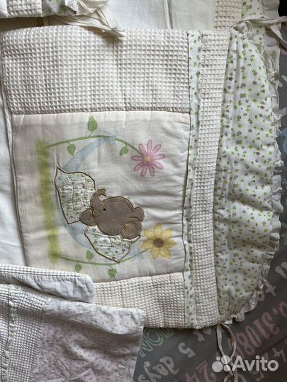 Бортики в кроватку+балдахин+пододеяльник