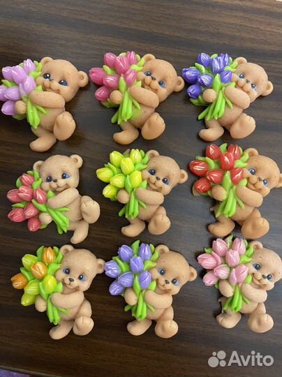 Мыло «Мишка с тюльпанами»