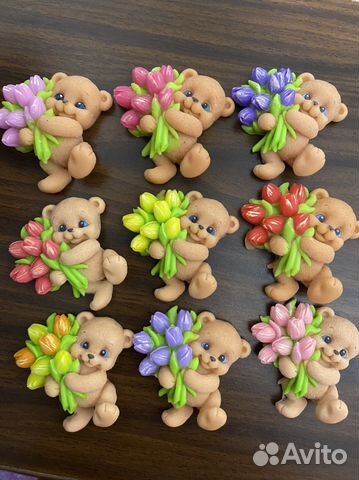 Мыло «Мишка с тюльпанами»