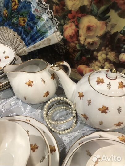 Чайный сервиз дулево кленовый лист