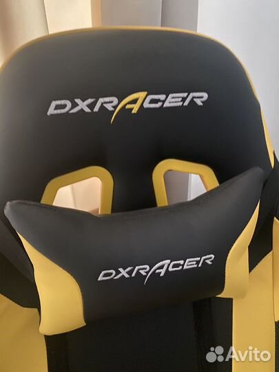 Кресло игровое DXRacer king черный/желтый