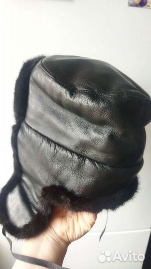 Норковая шапка мужская ушанка