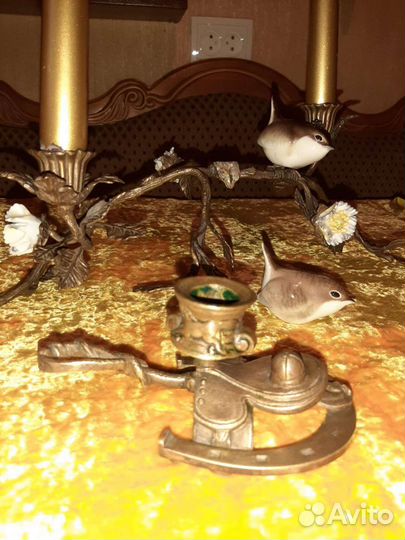 Подсвечник, Скачки жоккей. 19 век, бронза