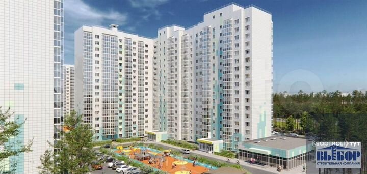 2-к. квартира, 56,6 м², 1/17 эт.