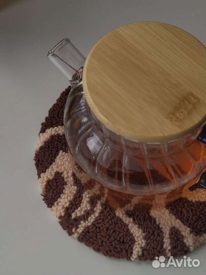 Подставка ковровая вышивка