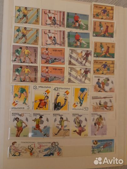 Почтовые марки мира,тема футбол
