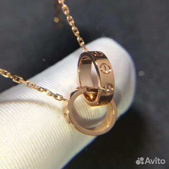 Подвеска кулон Cartier Love Necklace rose gold