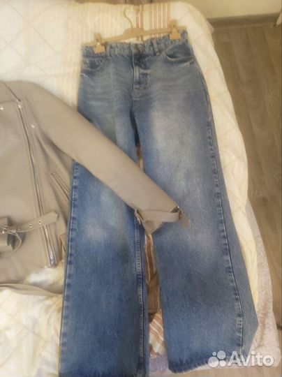 Кожаная куртка и джинсы lime