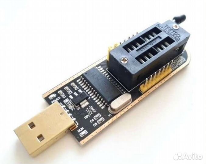 Программатор ch341a новый с прищепкой