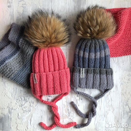 Шапка вязаная ручная работа