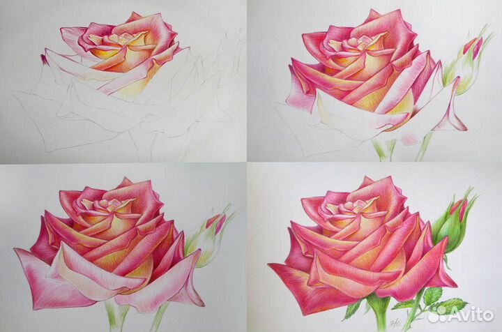 Картина (графика, пастельные карандаши, 20х30 см)