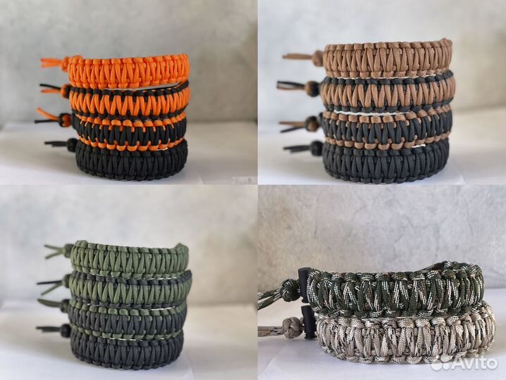 Браслет из паракорда. Регулируемый размер