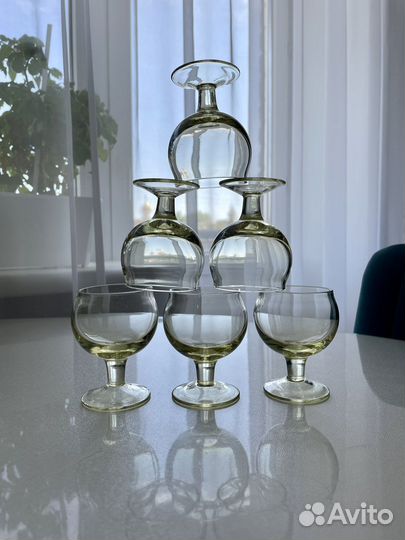Бокалы, фужеры, рюмки цветное стекло СССР
