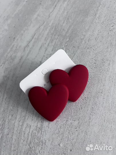 Серьги сердечки