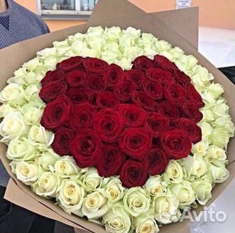 Букет сердцем