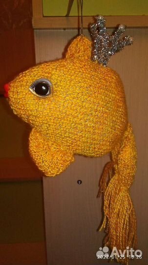 Игрушка - подвеска Золотая рыбка gold fish новая