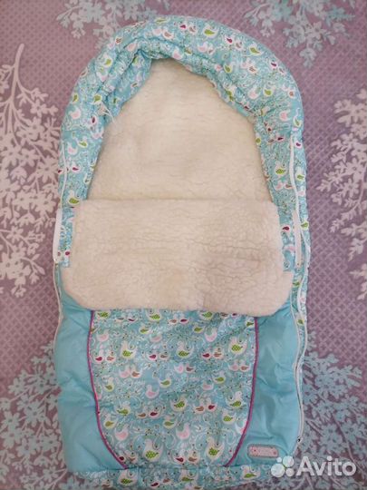 Тёплый конверт в коляску