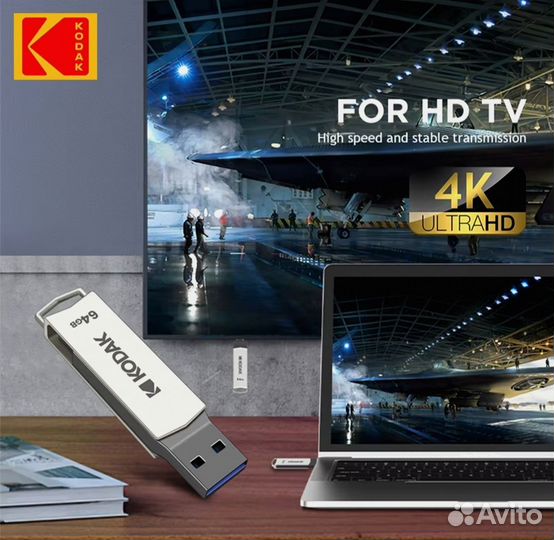 Usb флешка kodak k273 с двумя USB 3.2 + type-C