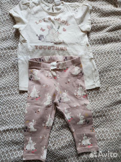 Костюмчики на лето hm и lc Waikiki 6-9 мес