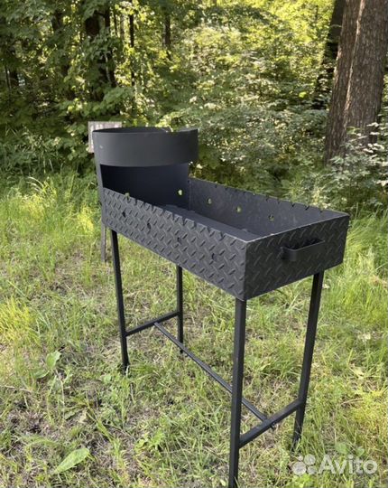 Мангал с печью под казан