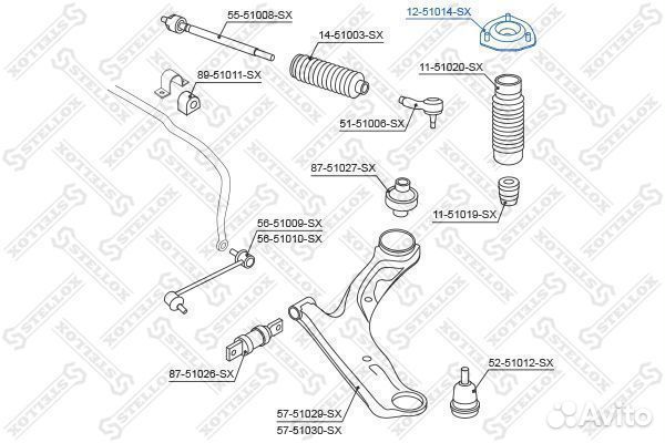 Опора амортизатора переднего hyundai santa fe all