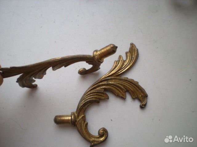 Старинная бронза Каминные часы Орёл Конь ручка