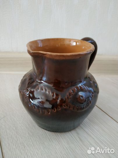 Кувшинчик- молочник глиняный, раритет СССР 0,6л