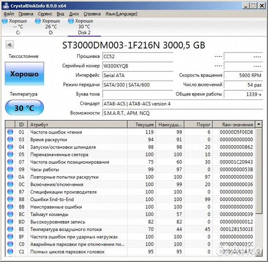Жёсткий диск 3тб, Seagate ST3000DM003 HDD 3TB