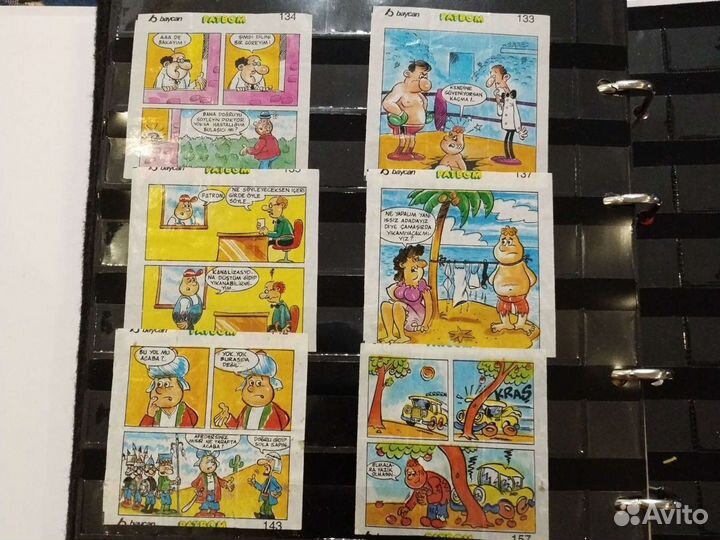 Вкладыши от жвачек 80-90 х