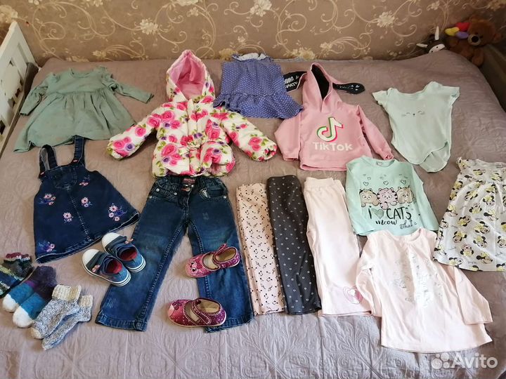 Огромный пакет вещей на девочку