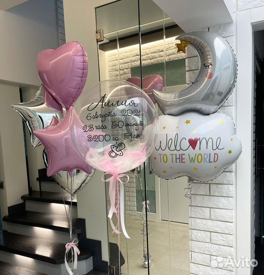 Воздушные шары на выписку