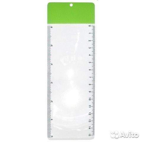 Линза Френеля лупа линейка карманная 15см