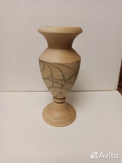 Резьба по дереву ваза под роспись или резьбу