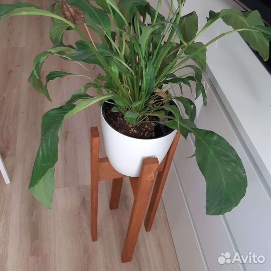 Подставка для цветов, кашпо. деревянная