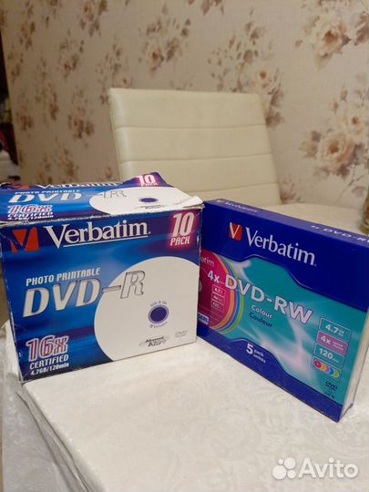 Диски чистые DVD-R, DVD-RW, CD-R