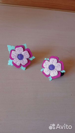 Резинки для волос из фетра ручной работы