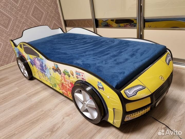 Кровать машинка с подсветкой