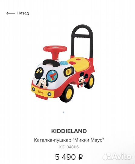 Машинка каталка толокар с ручкой, самокат в подар