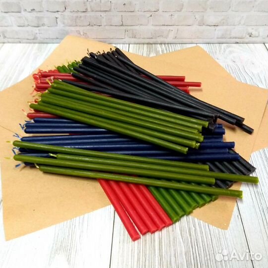 Свечи восковые цветные