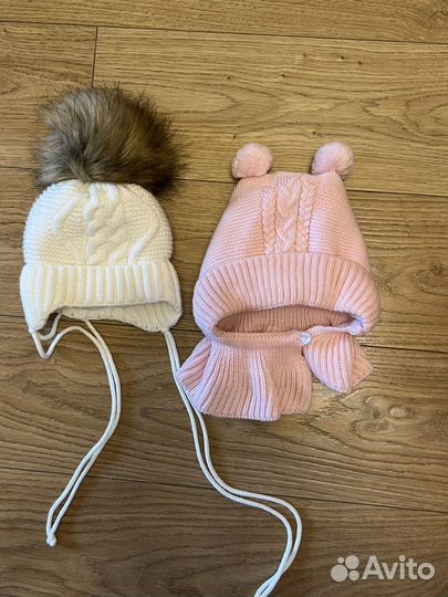 Шапочки для новорожденной девочки зима