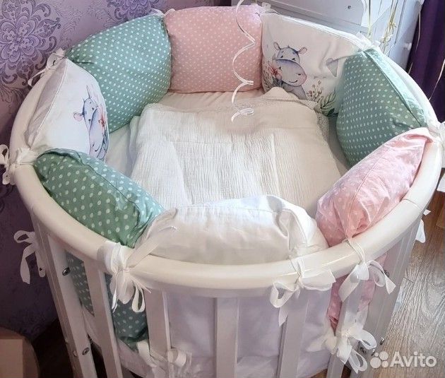 Комплект бортиков в детскую кроватку 12 шт