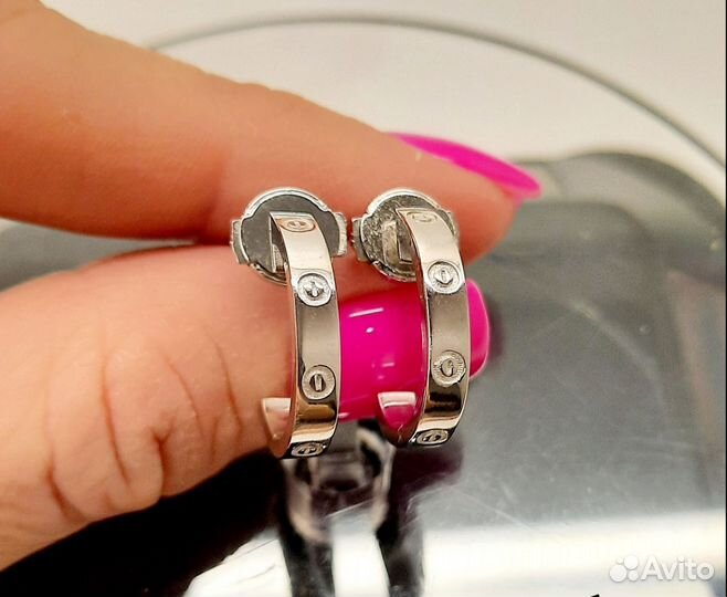 Золотые серьги Cartier love