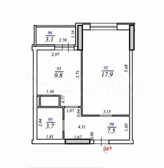1-к. квартира, 40,7 м², 17/26 эт.