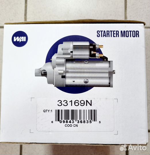 WAI 33169N Стартер (новый) Семейство GM